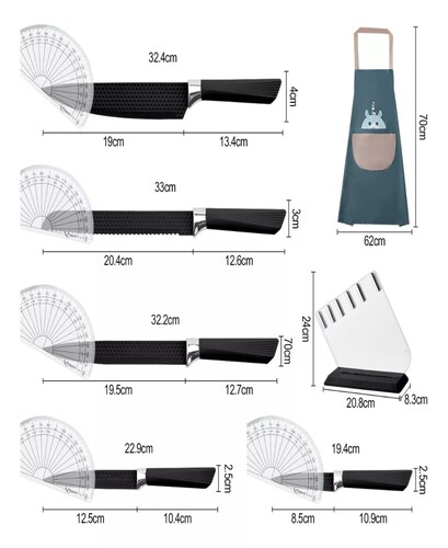 Utensilios Silicona Cocina & Juego De Cuchill+ Mandil 22 Set.
