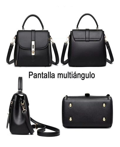 Bolsa Mujer Impermeable Tote Crossbody Bandolera De Pu
