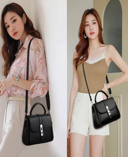 Bolsa Mujer Impermeable Tote Crossbody Bandolera De Pu