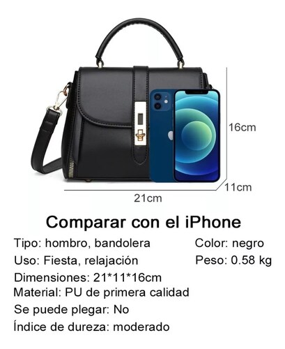 Bolsa Mujer Impermeable Tote Crossbody Bandolera De Pu