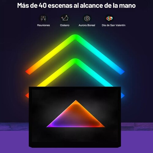Lamparas De Pared Interior Led Rgb Inteligente Multicolor