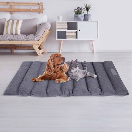 AGBOX Cama Colchoneta Enrollable Para Mascota Gris  AG-1025.
