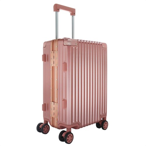 Maleta 20' De Aluminio Color Oro Rosado