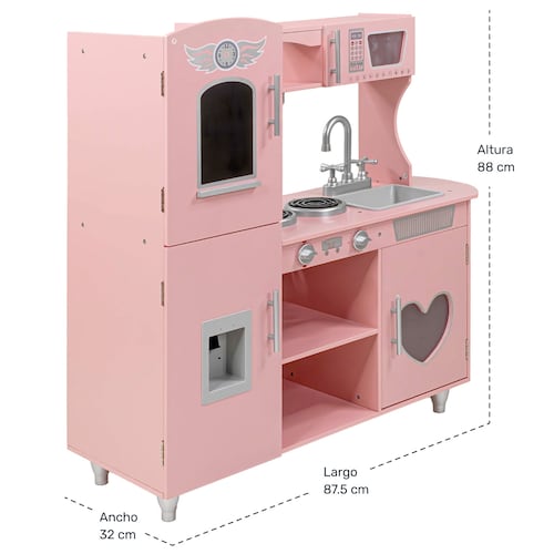 Cocina Juguete Cocinita Rosa Niñas Niños Infantil Sonidos Rosa