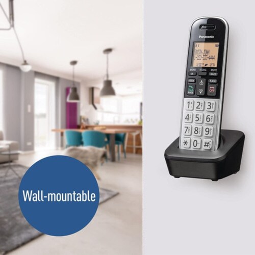 Teléfono Inalámbrico Con Dect 6.0, Pantalla Lcd Panasonic Grris 