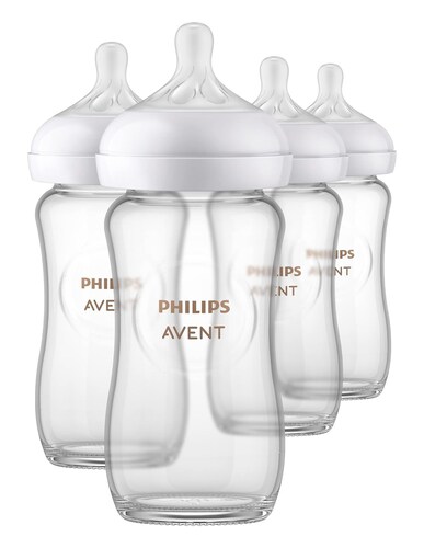 Biberón Avent Natural Resp Vidrio 8oz 4p