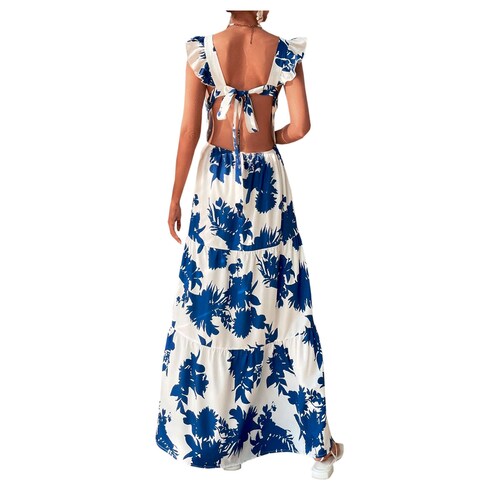 Vestido Estapado Casual Playa Dama Mujer Espalda Descubierta
