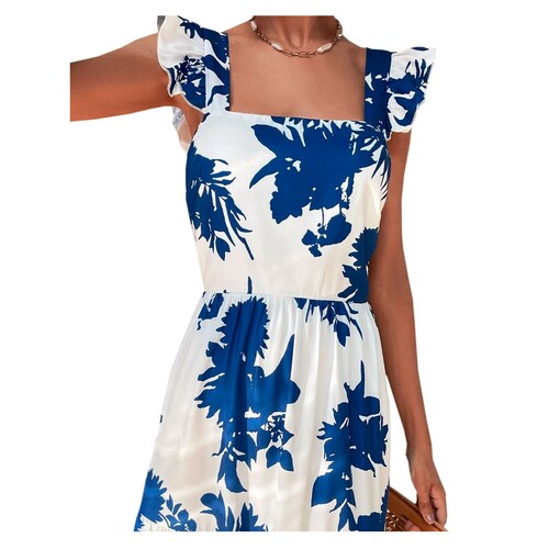 Vestido Estapado Casual Playa Dama Mujer Espalda Descubierta