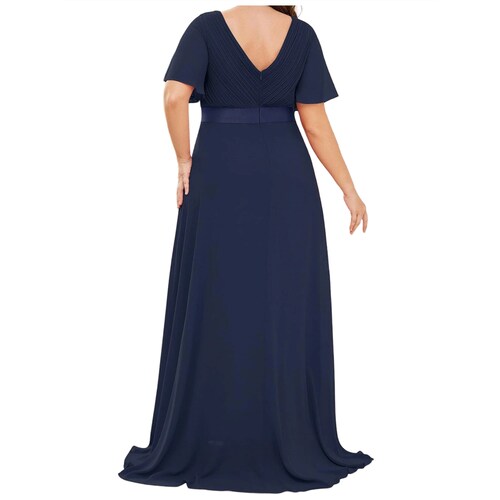 Maxi Vestido Dama Mujer Elegante Fiesta Drapleado Talla Extra