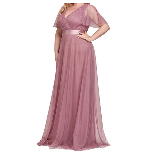 Maxi Vestido Dama Mujer Elegante Fiesta Drapleado Talla Extra