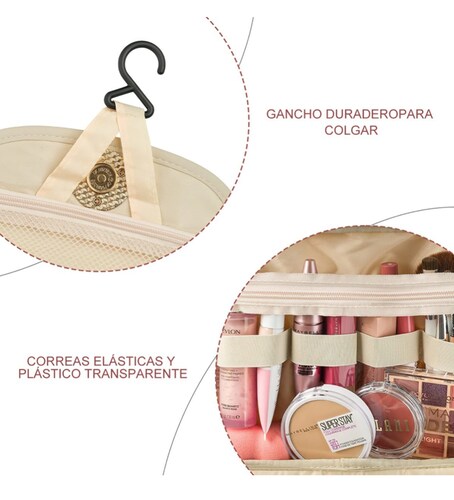 Neceser Profesional Caja Cosmetiquera De Viaje Mujer 14 En 1 blanco