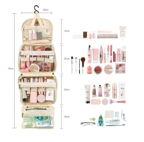 Neceser Profesional Caja Cosmetiquera De Viaje Mujer 14 En 1 blanco