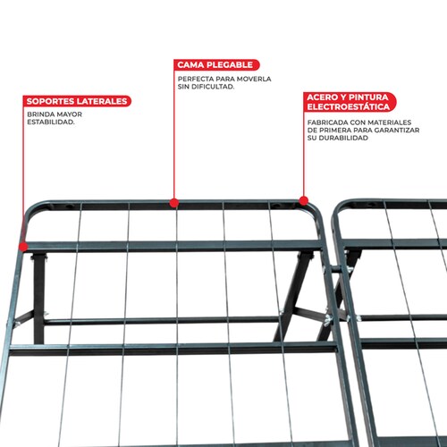 CAMA PLEGABLE INDIVIDUAL + 2 BURO ZAWA