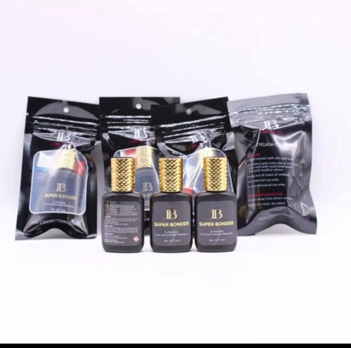 Super Bonder Ib Sellador Para Extensiones De Pestañas 15 ml negro dorado 