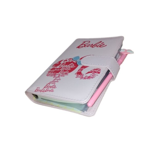 Agenda administradora de  Organigastos Diseño Barbie Cuero Sintético