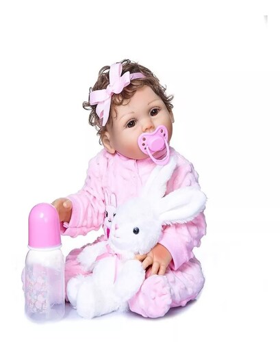 Npk Muñeca Bebé Completo De Silicona 48cm, Niñas Reborn.