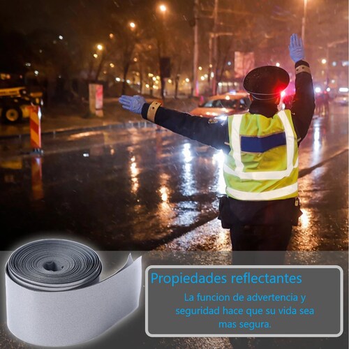Cinta reflectante transferencia calor 2cm 5cm tira adhesiva 1M ropa zapatos seguridad