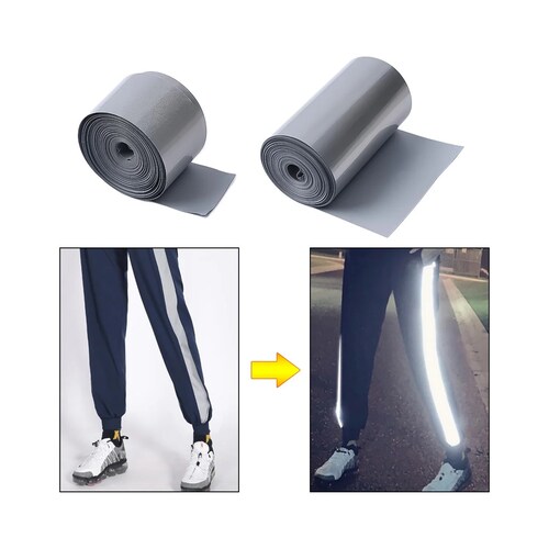 Cinta reflectante transferencia calor 2cm 5cm tira adhesiva 1M ropa zapatos seguridad