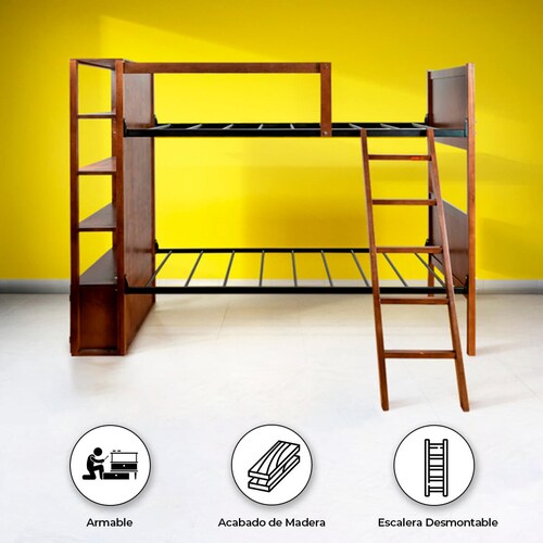 LITERA KARLOTTA INDIVIDUAL CON ALMOHADAS ATLAS BASIC