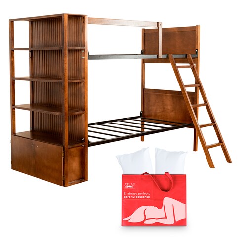 LITERA KARLOTTA INDIVIDUAL CON ALMOHADAS ATLAS BASIC