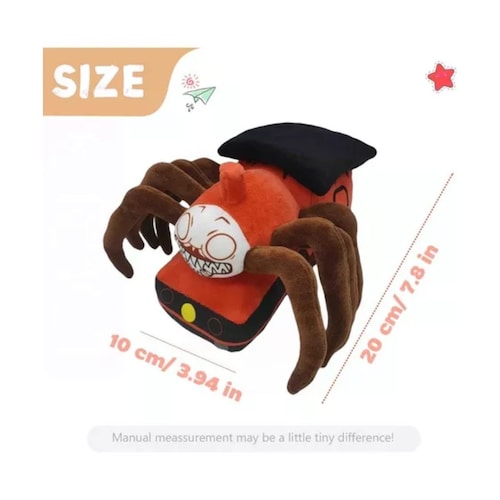 Tren Araña De Peluche Marron Rojo 