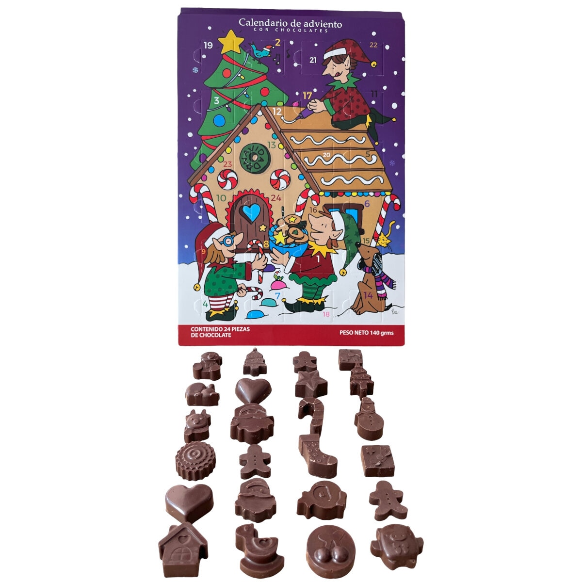 Calendario De Adviento Navidad Con Chocolates