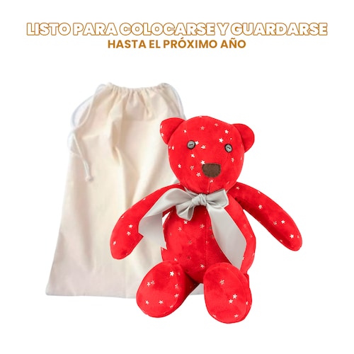 Decoración Navidad Set 2 Osos De Tela Tv Ofertas Fredo Adorno Navideño 40 Cm