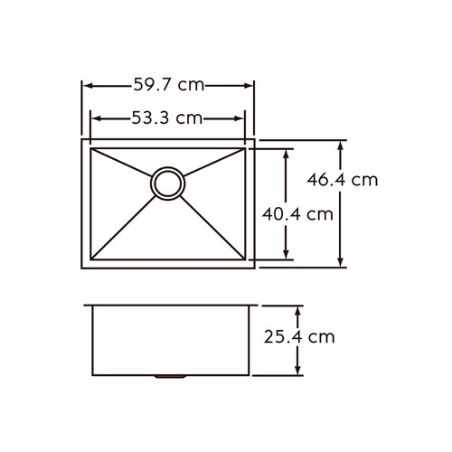 Tarja Sencilla Submontar Elkay EFU-211510ACO9 Acero Inox Satinado