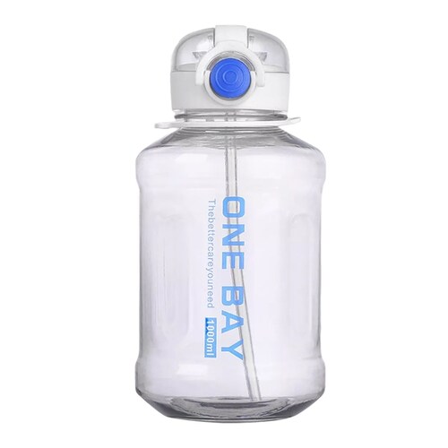 Botella De Agua Deportiva Portatil Gran Capacida Sin Bpa 1l Transparente