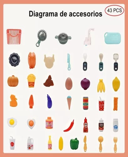 Cocina Juguete Cocina De Simulaciónjuguetes De Los Niños Color Rojo Naranja.