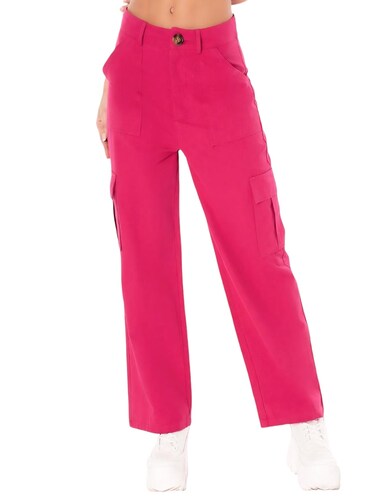 Pantalón Cargo Mujer Wide Legs Pantalones Anchos Mom Jeans
