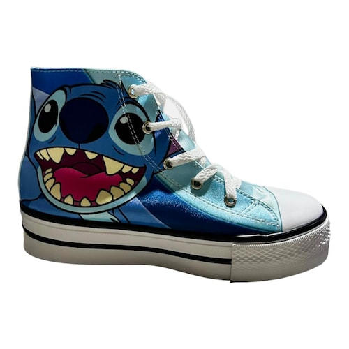 Tenis Personalizados Tela Sublimada Stitch y Angel.