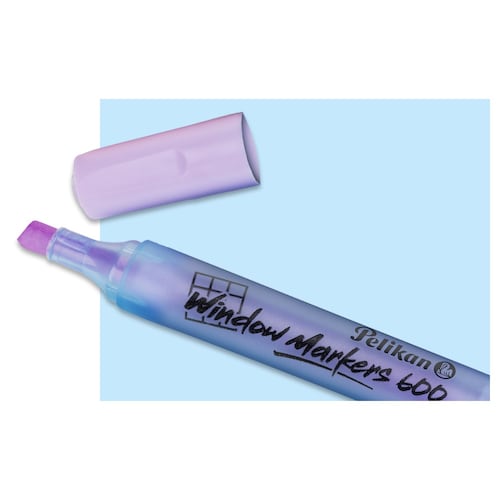 Pelikan Marcadores Para Vidrio, Rotuladores Window Markers 600, Ideal para vidrio, tablero acrílico blanco o negro, reuniones, clases, exposiciones, 8 Piezas