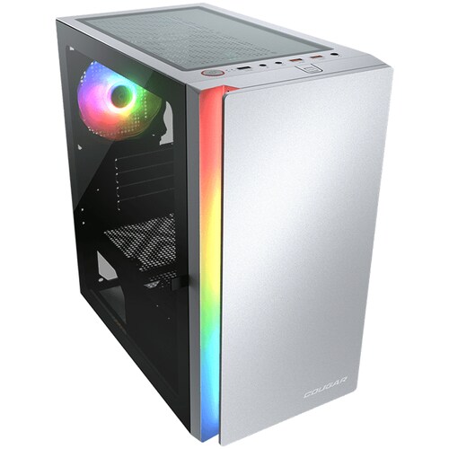 Gabinete Gamer COUGAR PURITY RGB Micro ATX 1 Fan Cristal Templado Blanco 385PC40.0002 