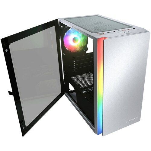 Gabinete Gamer COUGAR PURITY RGB Micro ATX 1 Fan Cristal Templado Blanco 385PC40.0002 