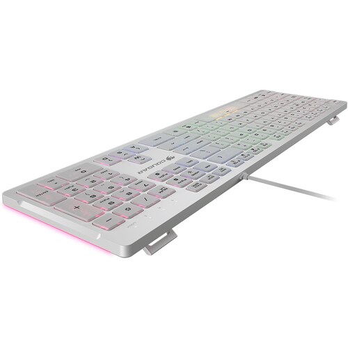 Teclado Gamer COUGAR VANTAR S RGB Switch de Tijera USB Ingles Blanco 37VSWRNMW.0002 