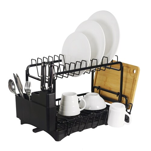 Escurridor Trastes Platos Aluminio Negro Alum 1535 Brang