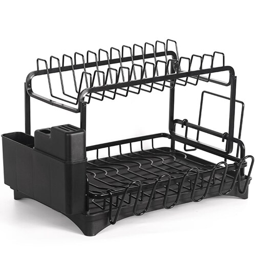 Escurridor Trastes Platos Aluminio Negro Alum 1535 Brang