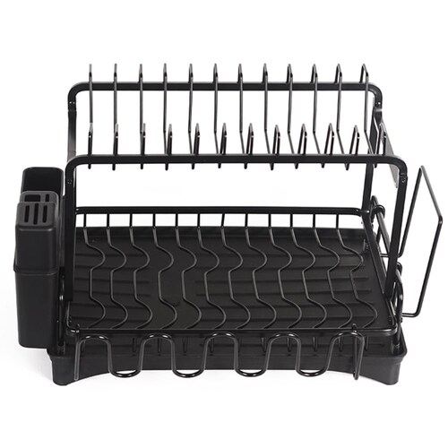 Escurridor Trastes Platos Aluminio Negro Alum 1535 Brang