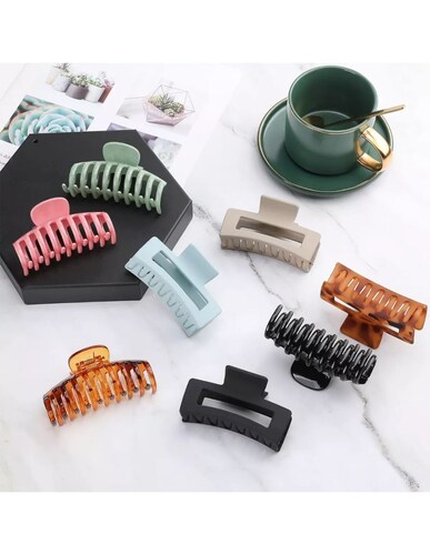  Pinzas Para Cabello Broches Cabello Grande Mujer 8 Pzs Multicolor