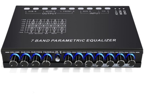 Ecualizador Para Auto Ajustable 7 Bandas Eq Ecualizador 12v Negro