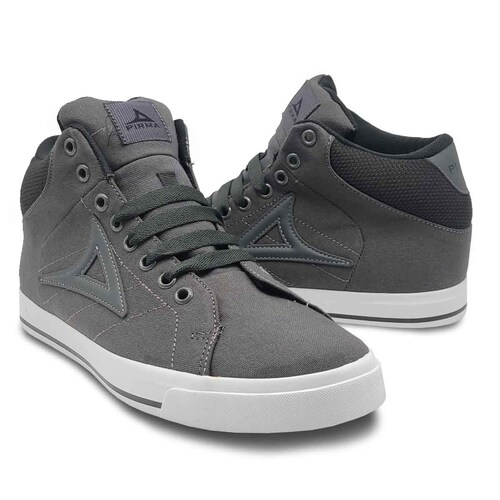 Tenis Pirma 422 Gris Oxford Blanco Sneakers Hombre Casuales 