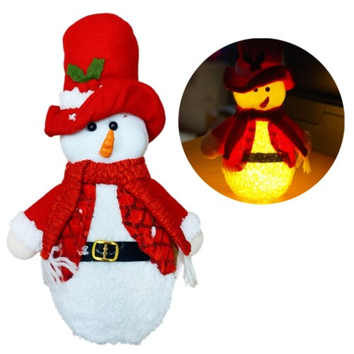 Muñeco Navideños Santa Claus Luminosos Decoración Navidad 30cm
