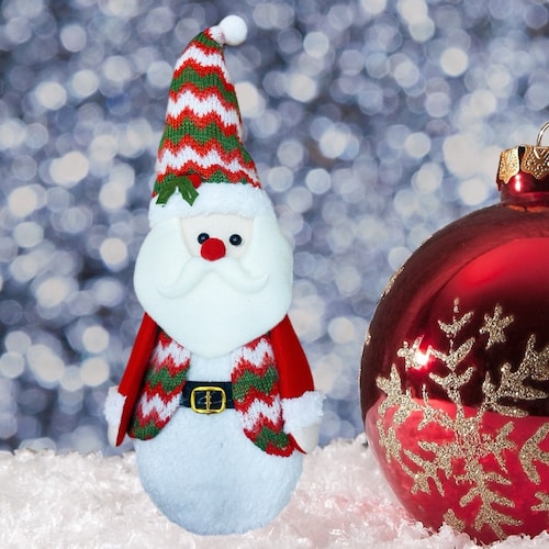 Muñeco Navideños Santa Claus Luminosos Decoración Navidad 30cm