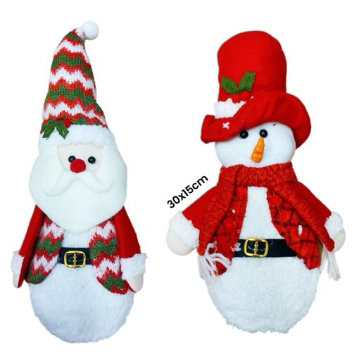Muñeco Navideños Santa Claus Luminosos Decoración Navidad 30cm