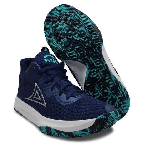 Tenis Pirma 2014 Azul Marino Turquesa Hombre Deportivos Basket .