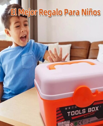 Juguete Herramientas Niño Caja Taladro 37infantil Accesorios.