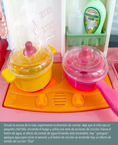 Cocina Juguete Termosellado Cocinita Infantil 33 Piezas.