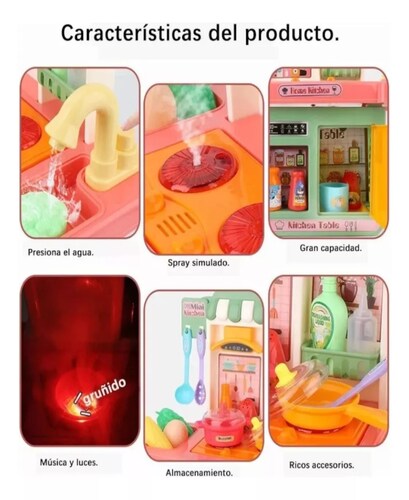 Cocina Juguete Termosellado Cocinita Infantil 33 Piezas.