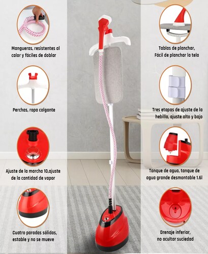 Plancha Vertical Vapor Para Ropa Desinfecta Vaporizador 2en1.